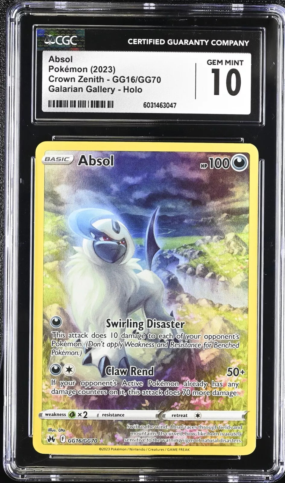 CGC 10 Gem Mint ABSOL GG16/GG70 Crown Zenith Pokemon