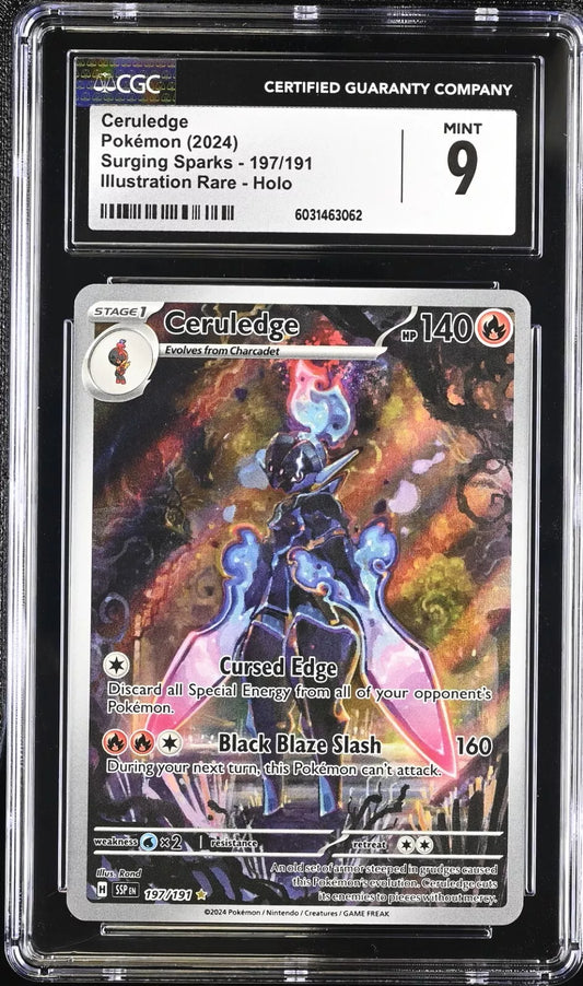 CGC MInt 9 Ceruledge 197/191 Sv08: Surging Sparks Holo